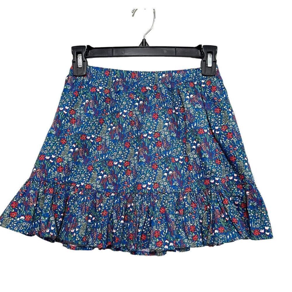 Gymboree Girls Floral Cotton Skirt Size 7/8 Lined‎ Tiered Cottagecore Prairie